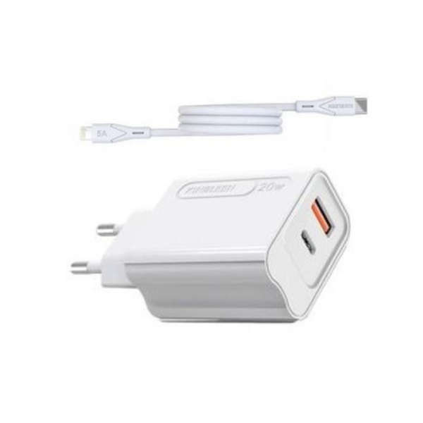 Kingleen PD20W Dual Port Wall Adapter And Lightning Cable - E30