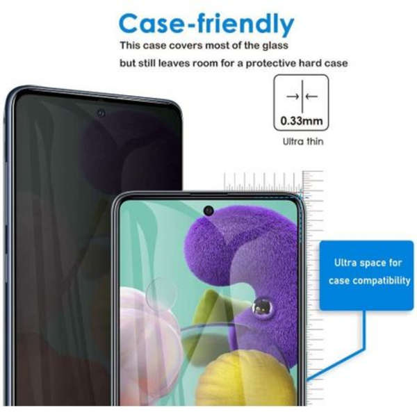 MXM Anti Spy Privacy Tempered Glass Screen Protector For Samsung A04 Core