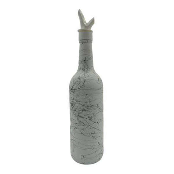 Hane 750ml Marble Style Oil or Vinegar Pourer - White