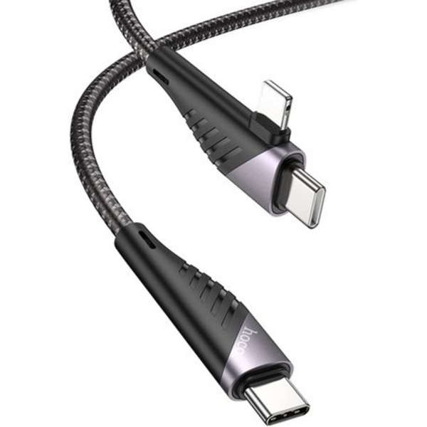 Hoco PD 20W 2-In-1 Super Fast Charging Type-C &amp; Lightning Data Cable - U95