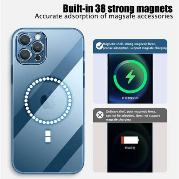 MXM Metallic MagSafe Magnetic Wireless Charging Case for iPhone 13 Pro - Black
