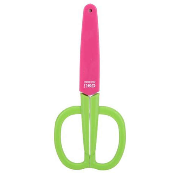 Deli Bright Colour 135mm Scissors - 6060 - Green, Pink