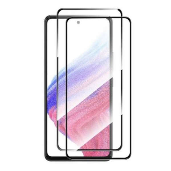 2 Pack - MXM 9D Tempered Glass 9H Screen Protector - Samsung A54 - Black