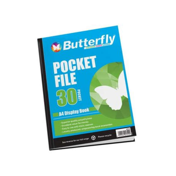 Butterfly 30 Pocket A4 Pocket File
