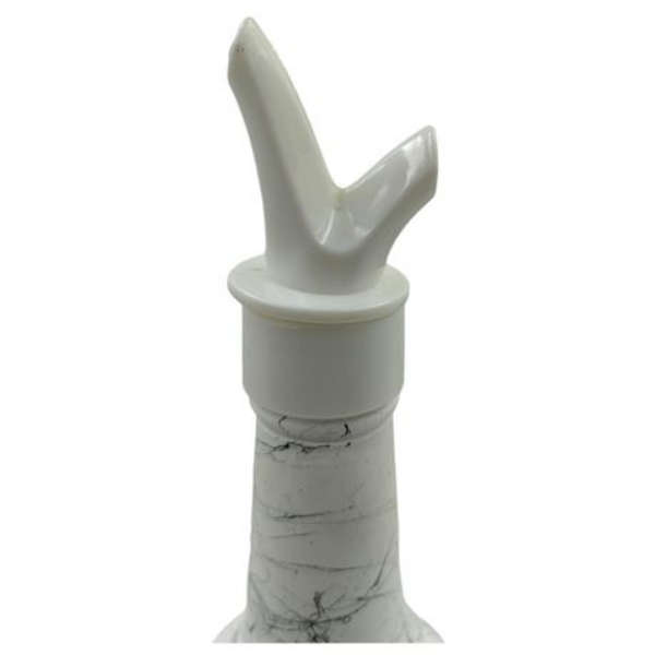 Hane 750ml Marble Style Oil or Vinegar Pourer - White