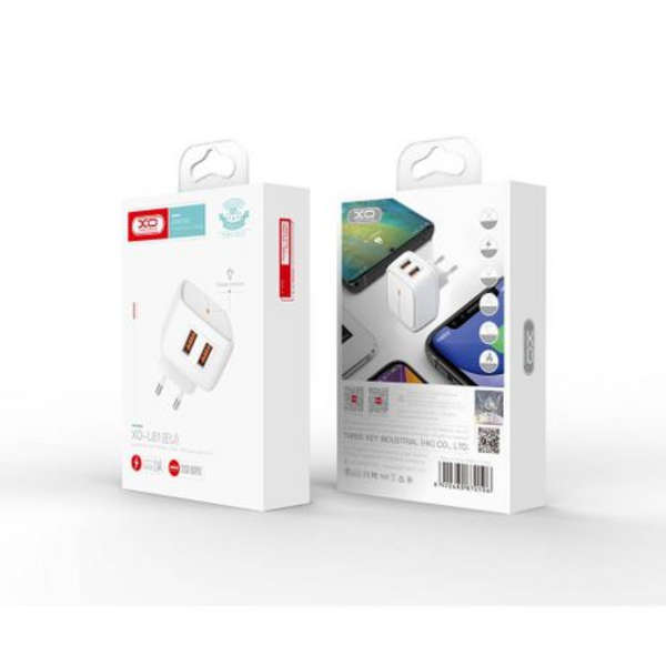 XO Dual USB Charging Adapter With Lightning Cable - XO-L61
