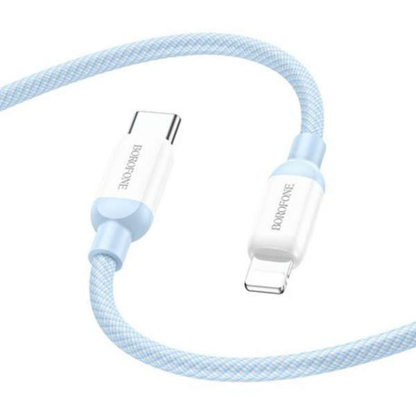 Borofone Type-C To Lightning 100W Fast Charge and Data Cable - Blue - BX68