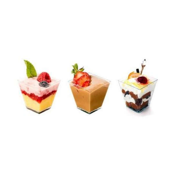 MXM 125ml Dessert Cups With Lid - 12 Pack