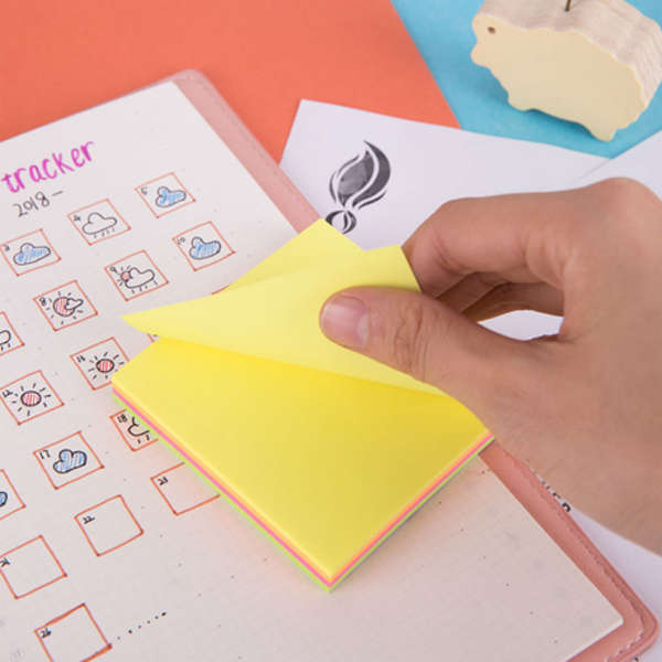 Deli Stick Up Ultra Bright Neon 25 x 4 Sheets Colours Sticky Notes - A02602