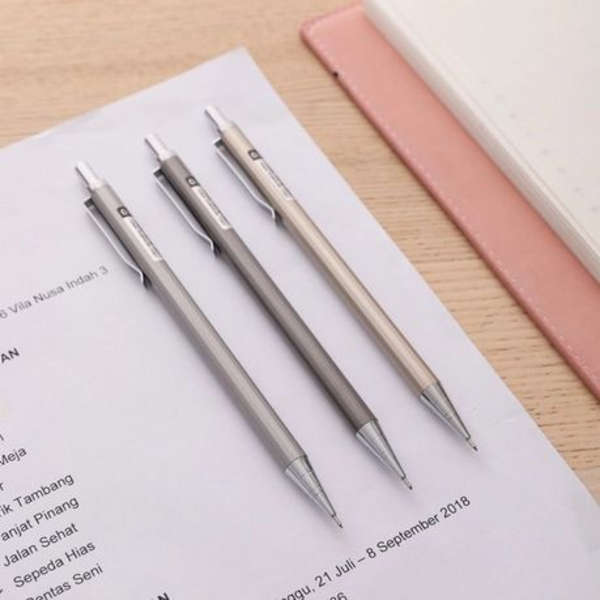 Deli 0.5mm Mechanical Clutch Pencil - 3 Pack - 6490 - Silver