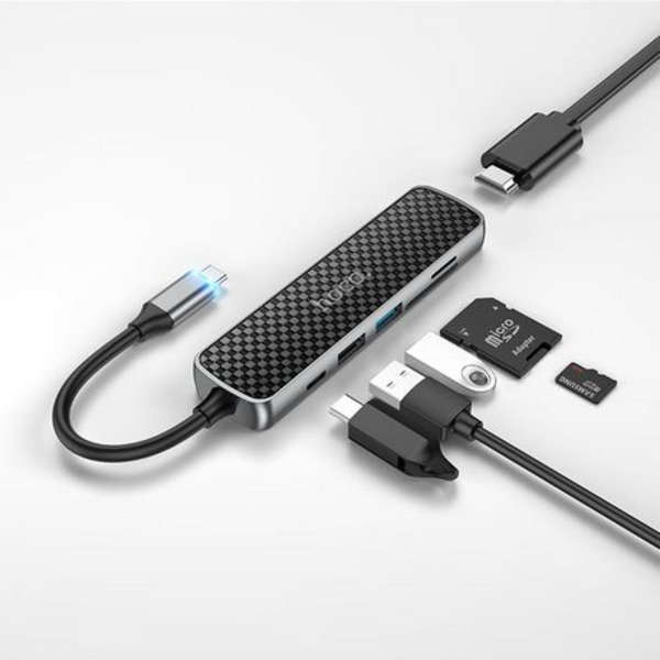 Hoco 6 In 1 Multifunction USB-C 60W Adapter - HB24