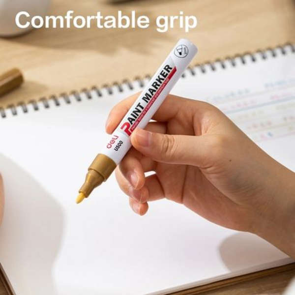 Deli Gold Paint Marker - Set Of 12 - U500-GD