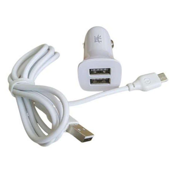 PK 12W Dual USB Car Charger With Micro Cable - PK22