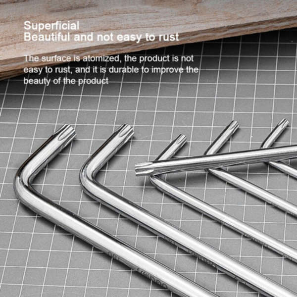Deli 9-Piece Long Type Medium Hole Flower-Shaped Hex Keys - DL-3091