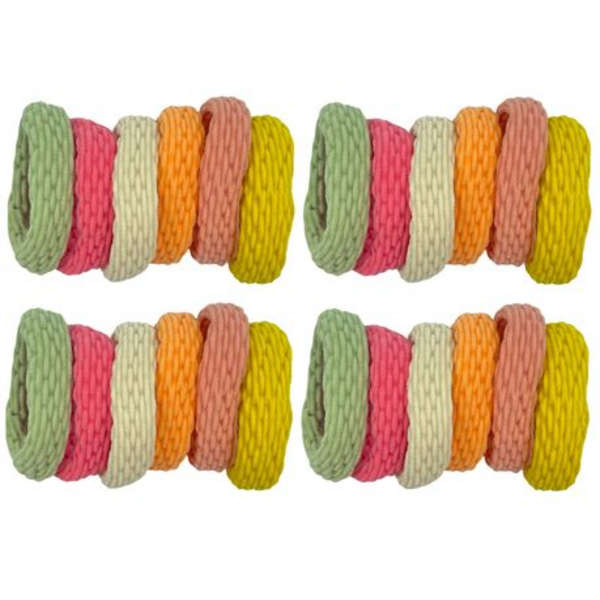 MXM Earth Colours Hair Bands - Multi Colour - 24 Pack