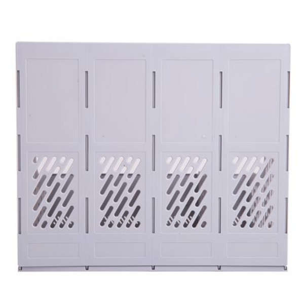 Deli 4 Slot Magazine File Holder - 9846 - Grey