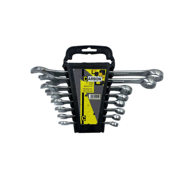 Carbon 8 Piece 8-19mm Forge Wrench Set - 8 -PCW