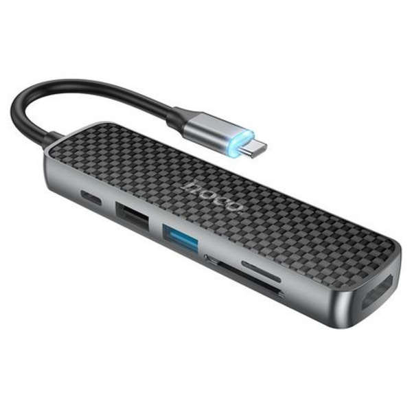 Hoco 6 In 1 Multifunction USB-C 60W Adapter - HB24