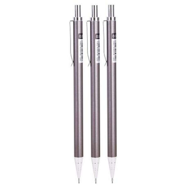 Deli 0.5mm Mechanical Clutch Pencil - 3 Pack - 6490 - Grey