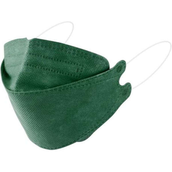 KF94 Fish Type Full Seal Disposable Protective Masks - Dark Green - 40's