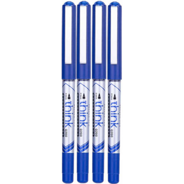 Deli Think Rollerball Pen - Set of 4 - Blue - Q20030