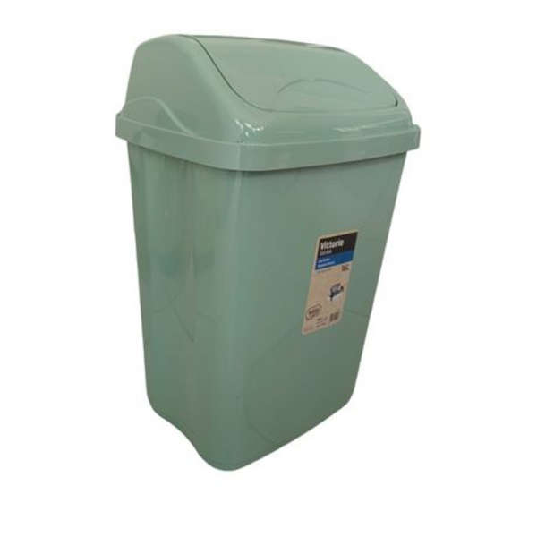 Hobby Life Vittorio 16L Stylish Swinging Top Lid Dustbin - Green - 011404