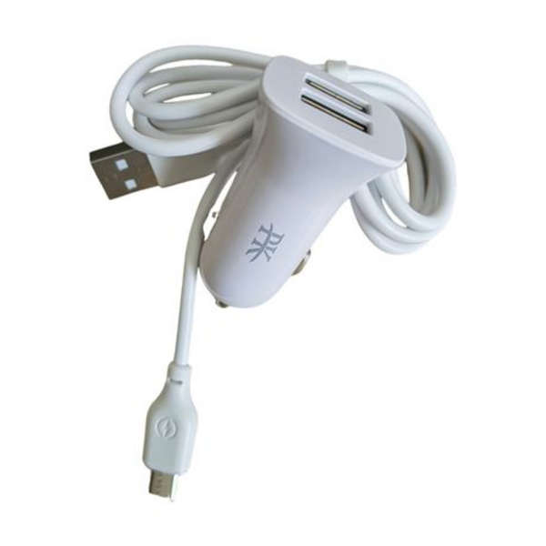 PK 12W Dual USB Car Charger With Micro Cable - PK22