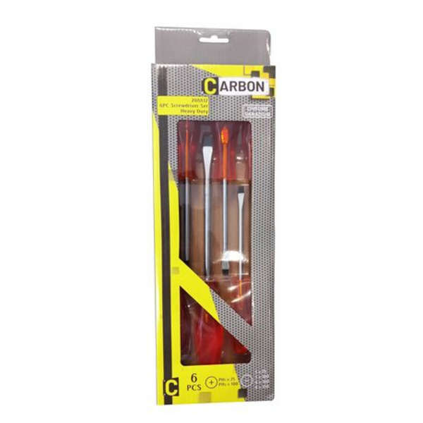 Carbon CR-V Magnetic Heavy Duty 6 Piece Screwdriver Set - 208817