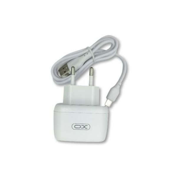 XO Dual Port USB White Wall Charger With Type-C Cable - L61