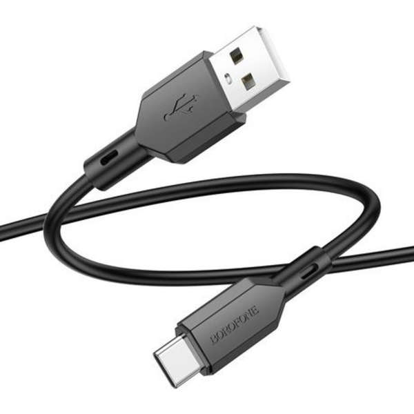 Borofone USB-A To Type-C Charging Data Cable - Black - BX70