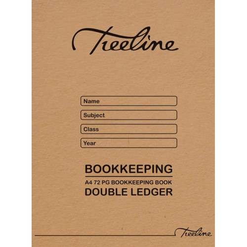 Treeline A4 72 Page Bookkeeping Double Ledger Book