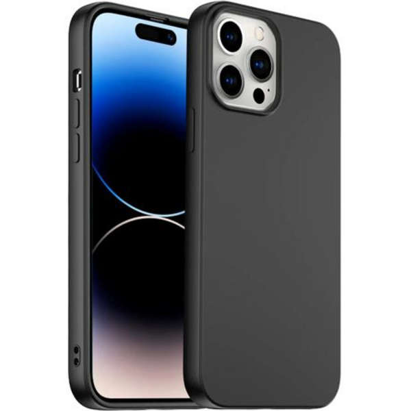 MXM Liquid Silicone Minimalist Case for iPhone 14 Pro Max - Black