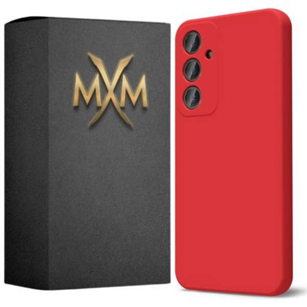 MXM Liquid Silicone Protective Camera Cut-Out Case for Samsung Galaxy A15 - Red