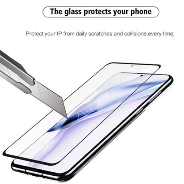 9D Tempered Glass - Screen Protector - Black for Samsung A50