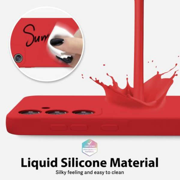 MXM Liquid Silicone Protective Camera Cut-Out Case for Samsung Galaxy A15 - Red