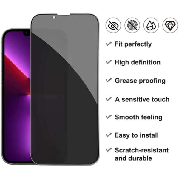 Anti-Spy Privacy Matte Ceramic Screen Protector for iPhone 13/13 Pro 6.1 Inch