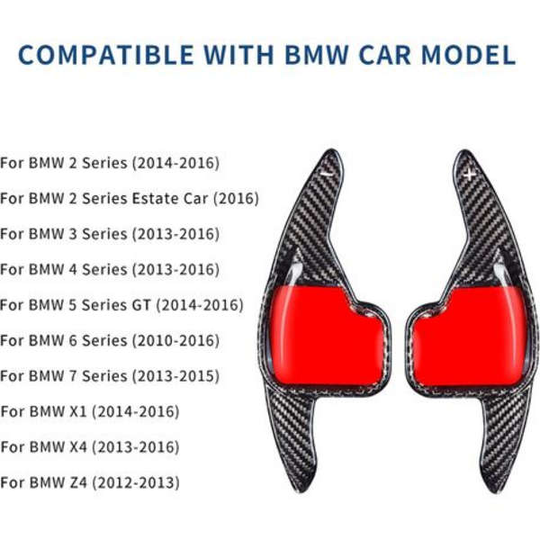 Genuine Carbon Fibre Stick-On Paddle Shift Extensions For Bmw F Series