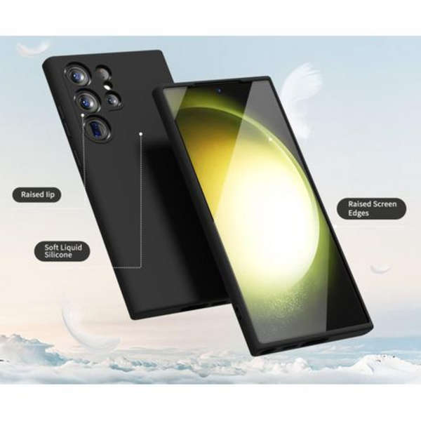 MXM Liquid Silicone Protective Camera Cut-Out Case for Samsung S23 Ultra - Black
