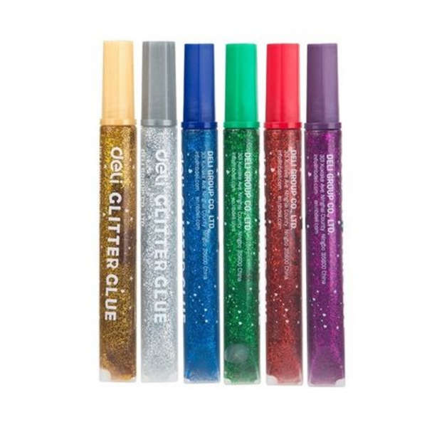 Deli Stick Up Glitter Glue - Set of 6 - A71101