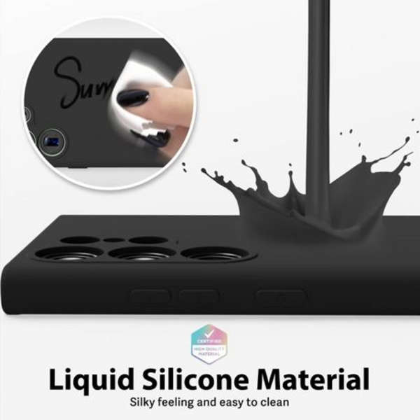 MXM Liquid Silicone Protective Camera Cut-Out Case for Samsung S23 Ultra - Black