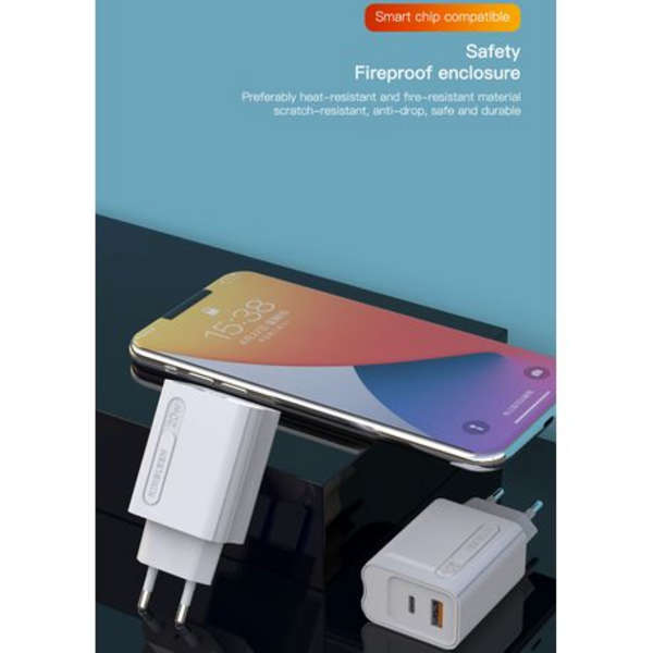 Kingleen PD20W Dual Port Wall Adapter And Lightning Cable - E30