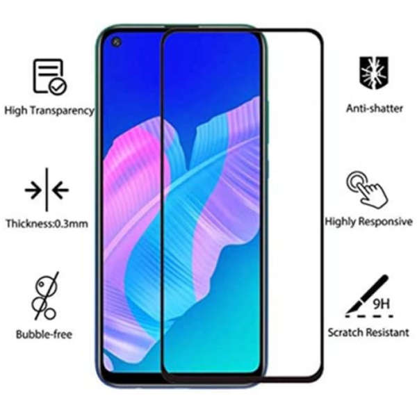 9D Tempered Glass - Huawei P40 Lite - Screen Protector - Black