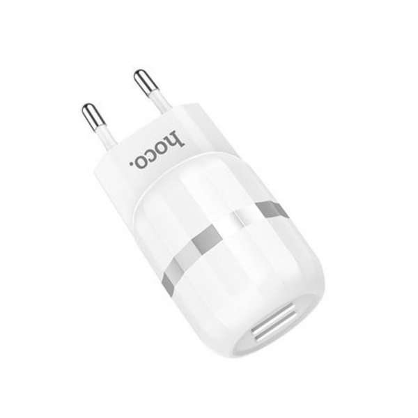 Hoco Fast Charge 2.4A 12w Dual Port Charger With Micro USB Cable - C41A