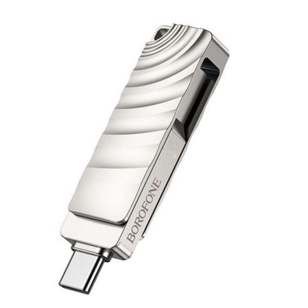 Borofone 64GB 2-in1 USB3.0 and USB-C Metal High Speed Flash Drive - BUD3