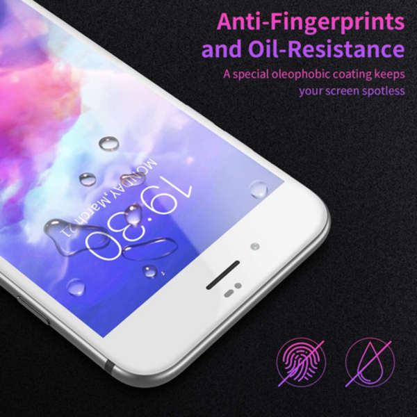 9D Tempered Glass 9H Screen Protector - iPhone 6/6s - White