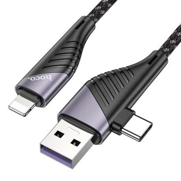 Hoco PD 20W 2-In-1 Super Fast Charging Type-C &amp; Lightning Data Cable - U95