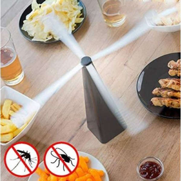 MXM Rocket Shaped Fly Repellent Fan With Rainbow Coloured Blades