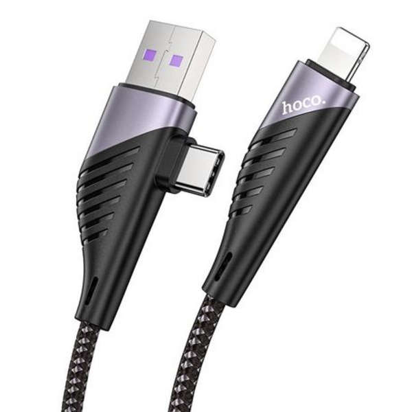 Hoco PD 20W 2-In-1 Super Fast Charging Type-C &amp; Lightning Data Cable - U95