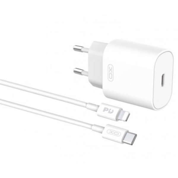 25W EU Type-C Fast Charging Adapter &amp; USB Type-C To Lightning Cable- XO-L91