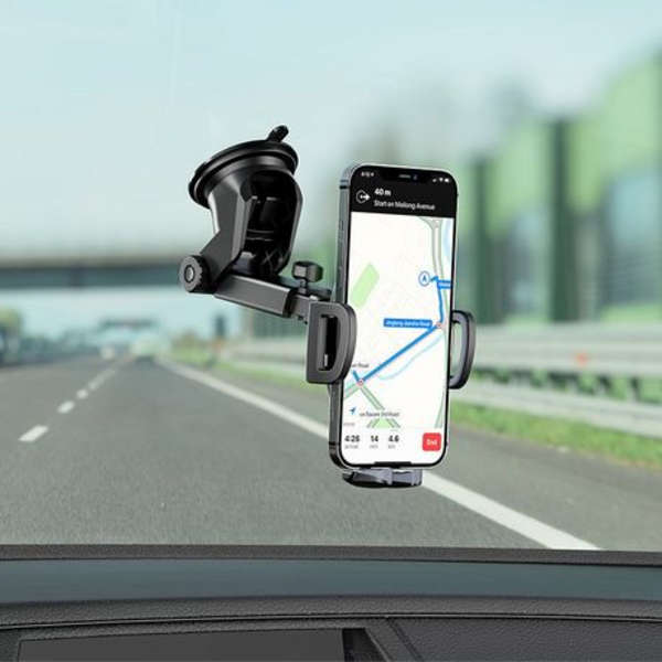 Borofone One Button Centre Console Suction Cup Phone Holder - BH53